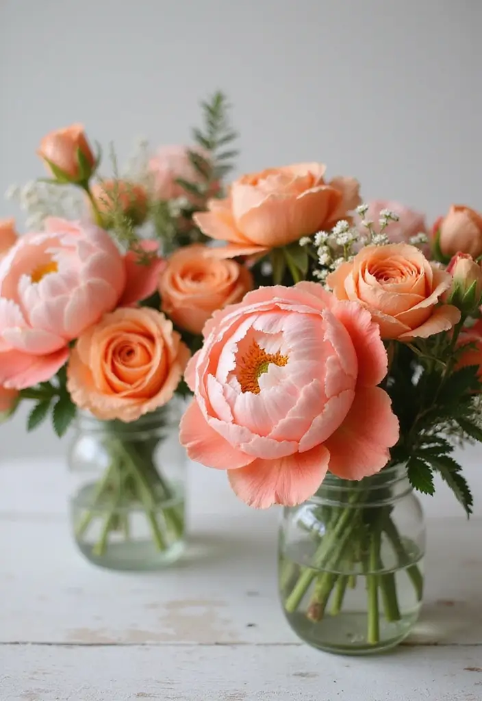 30 Beach Bridal Shower Ideas for a Breezy Coastal Vibe 156 30 Beach Bridal Shower Ideas for a Breezy Coastal Vibe - 26. Coral-Inspired Floral Arrangements