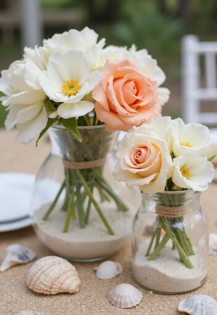 30 Beach Bridal Shower Ideas for a Breezy Coastal Vibe 15 30 Beach Bridal Shower Ideas for a Breezy Coastal Vibe - 3. Seashell Centerpieces