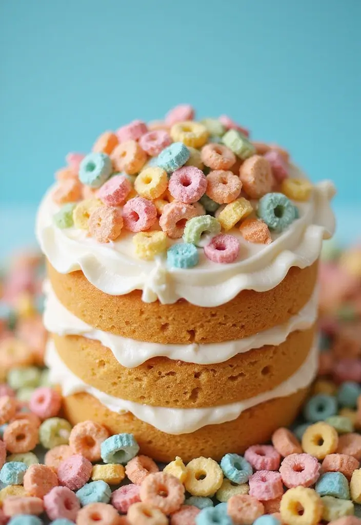 30+ Birthday Cake Ideas That’ll Make Every Celebration Sweet - 19. Cereal Cake