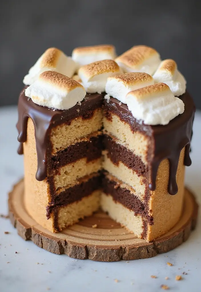 30+ Birthday Cake Ideas That’ll Make Every Celebration Sweet - 22. S'mores Cake