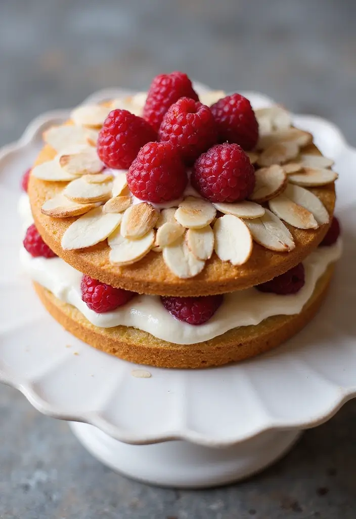 30 Birthday Cake Ideas for Mom That Show Love and Appreciation 70 30 Birthday Cake Ideas for Mom That Show Love and Appreciation - 12. Raspberry Almond Cake