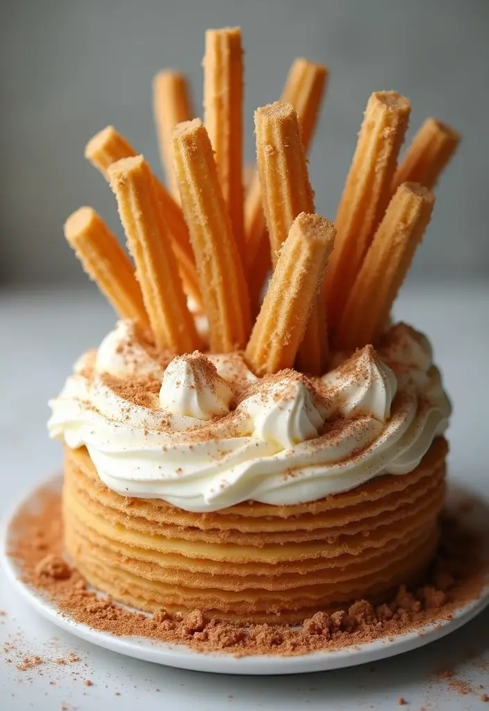 30 Birthday Cake Ideas for Mom That Show Love and Appreciation 91 30 Birthday Cake Ideas for Mom That Show Love and Appreciation - 15. Churro Cake