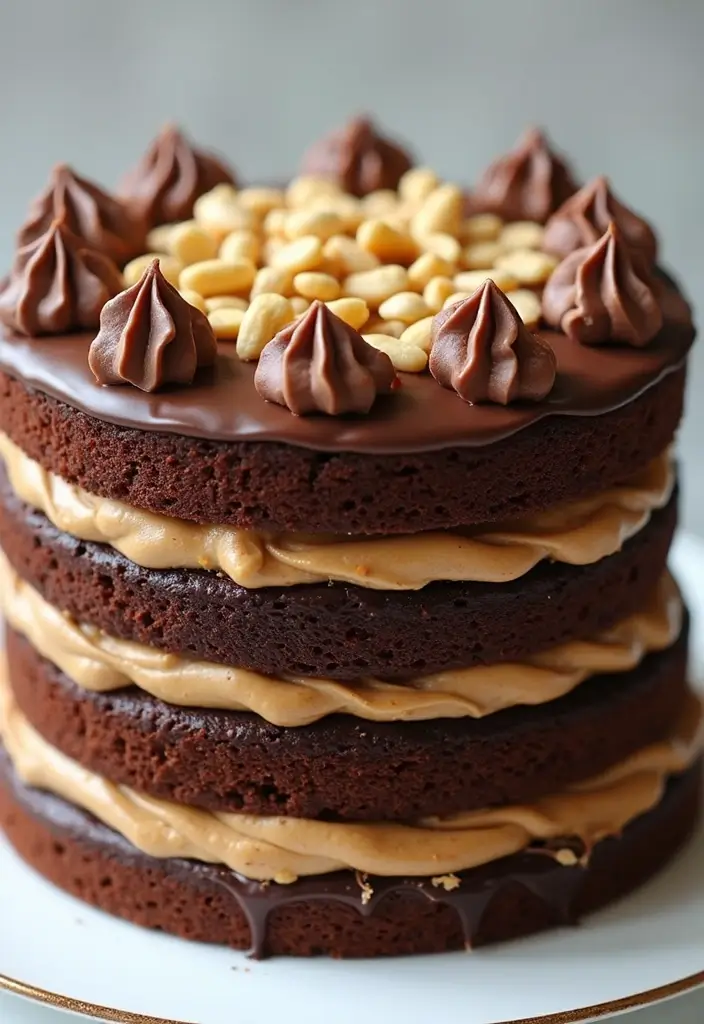 30 Birthday Cake Ideas for Mom That Show Love and Appreciation 119 30 Birthday Cake Ideas for Mom That Show Love and Appreciation - 19. Peanut Butter Chocolate Cake
