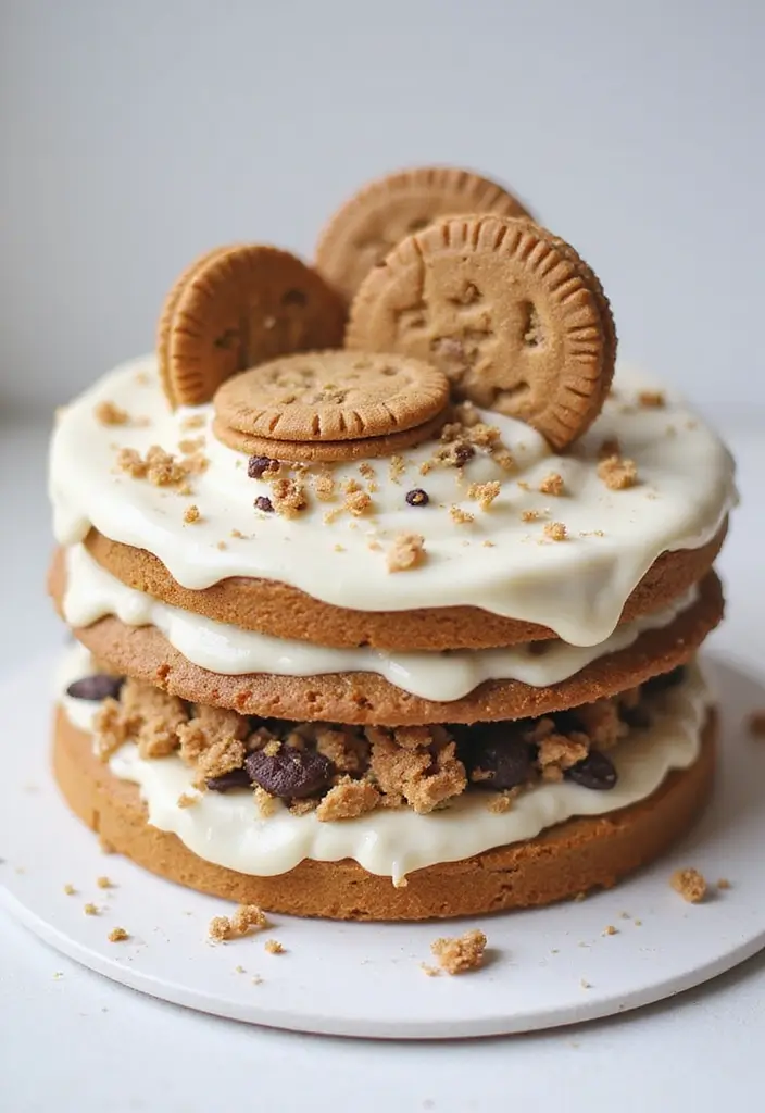 30 Birthday Cake Ideas for Mom That Show Love and Appreciation 140 30 Birthday Cake Ideas for Mom That Show Love and Appreciation - 22. Milk and Cookies Cake