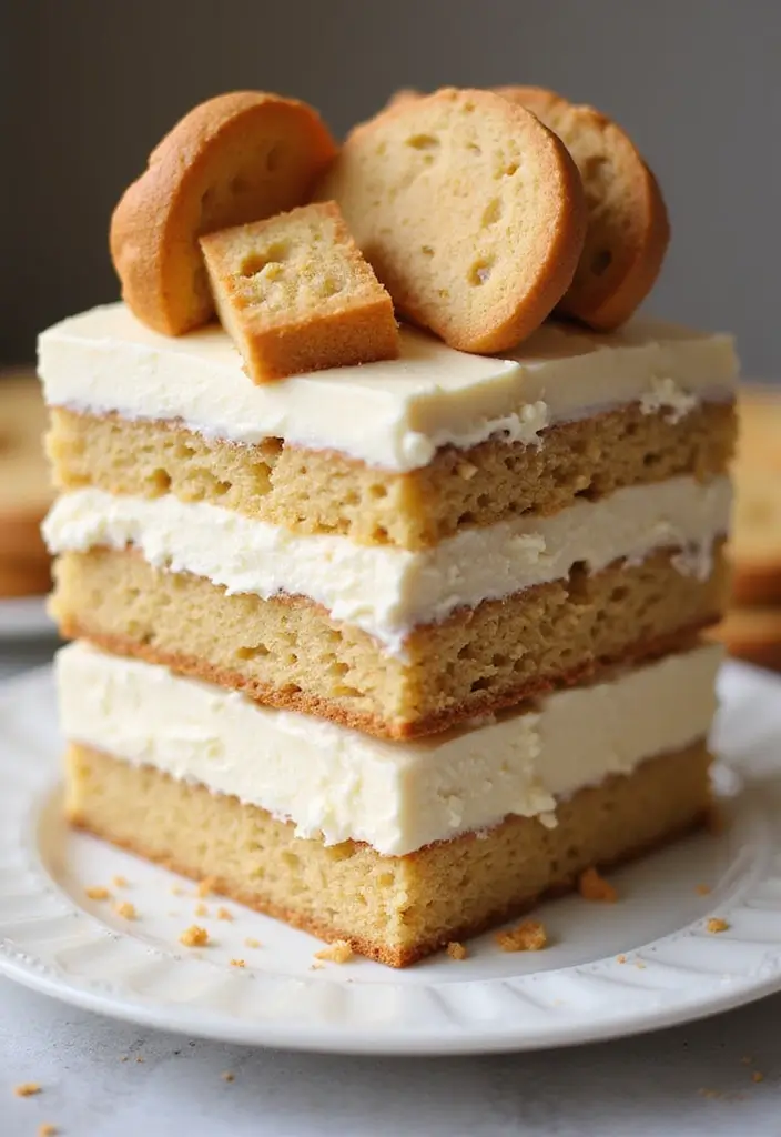 30 Birthday Cake Ideas for Mom That Show Love and Appreciation 161 30 Birthday Cake Ideas for Mom That Show Love and Appreciation - 25. Biscotti Layer Cake