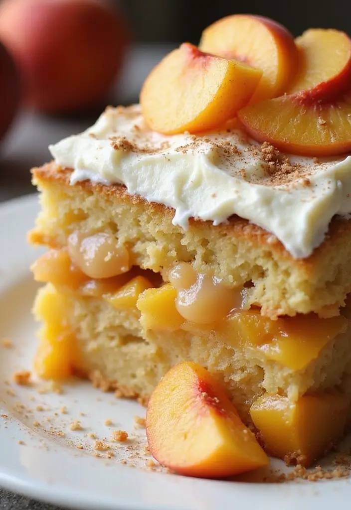 30 Birthday Cake Ideas for Mom That Show Love and Appreciation 196 30 Birthday Cake Ideas for Mom That Show Love and Appreciation - 30. Peach Cobbler Cake