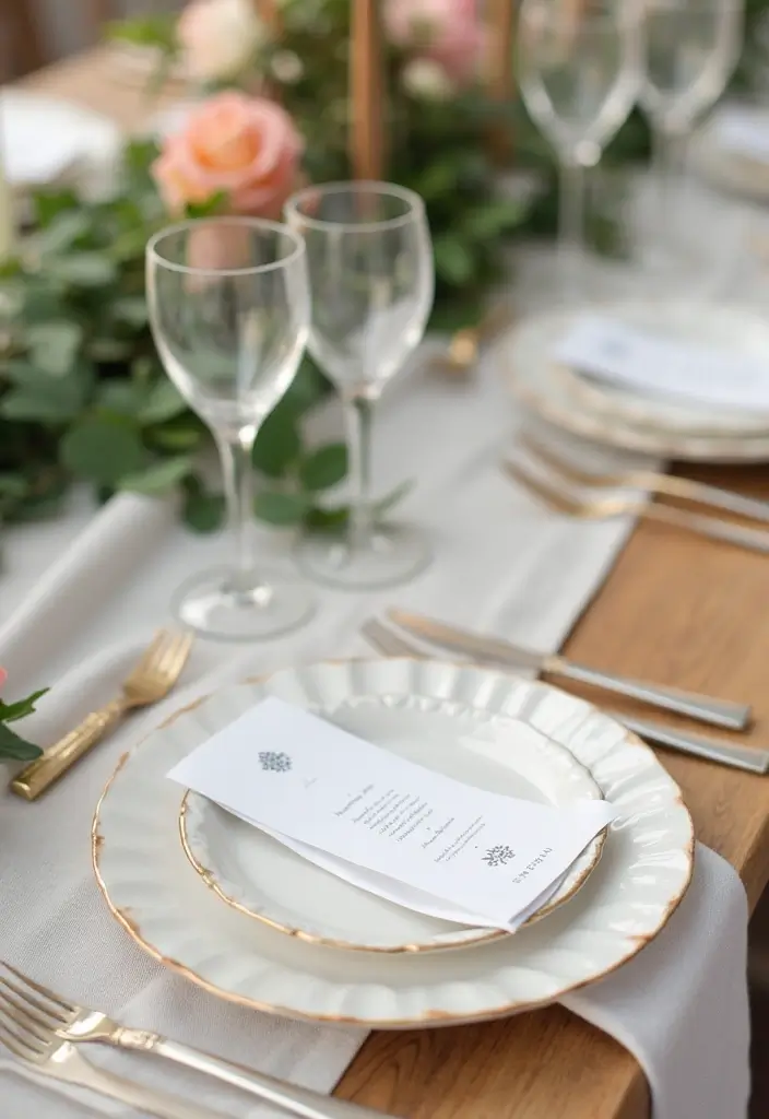 30 Black & White Bridal Shower Ideas for a Timeless Chic Look - 24. Charming Table Place Settings