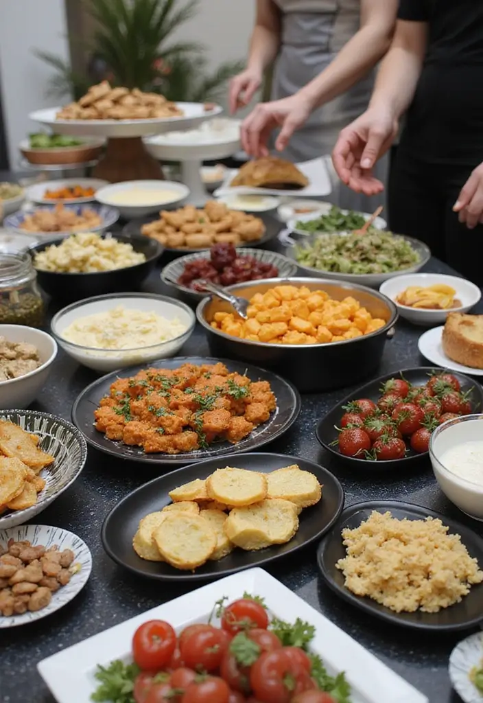 30 Black & White Bridal Shower Ideas for a Timeless Chic Look - 25. Delicious Black and White Food Display