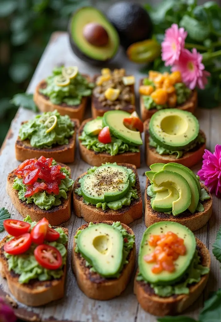 30+ Bridal Shower Food Ideas That’ll Wow Every Guest - 1. Avocado Toast Bar