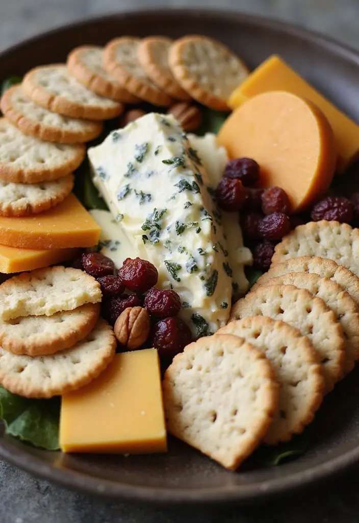 30+ Bridal Shower Food Ideas That’ll Wow Every Guest - 11. Vegan Cheese and Crackers