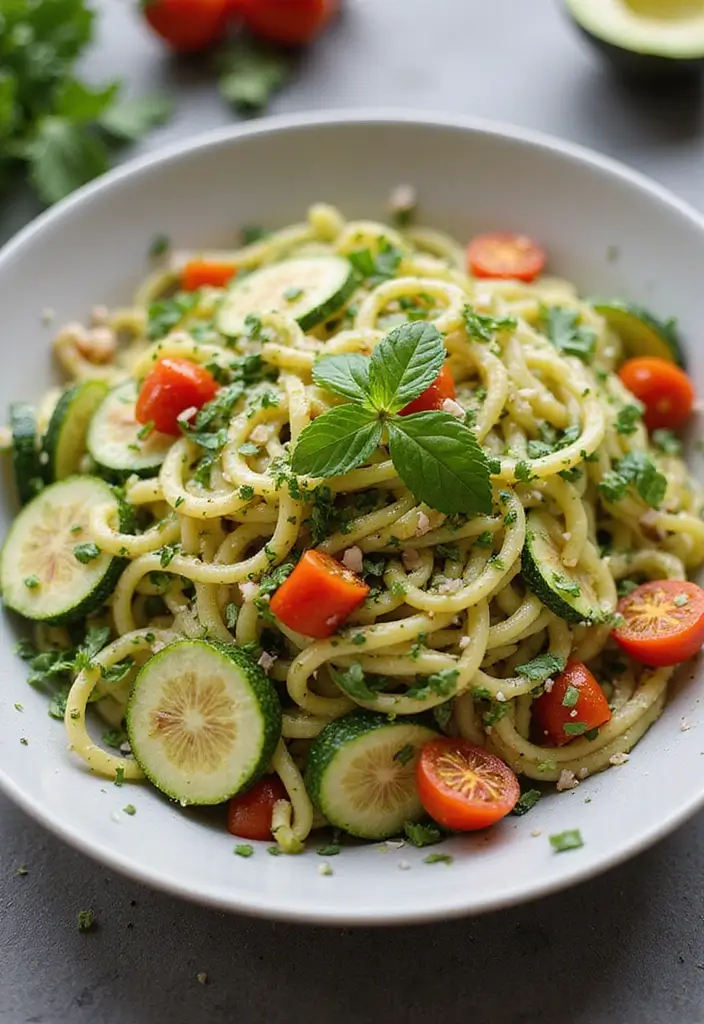 30+ Bridal Shower Food Ideas That’ll Wow Every Guest - 12. Zucchini Noodle Salad