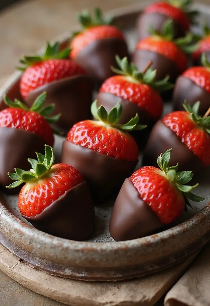 30+ Bridal Shower Food Ideas That’ll Wow Every Guest - 13. Vegan Chocolate Dipped Strawberries