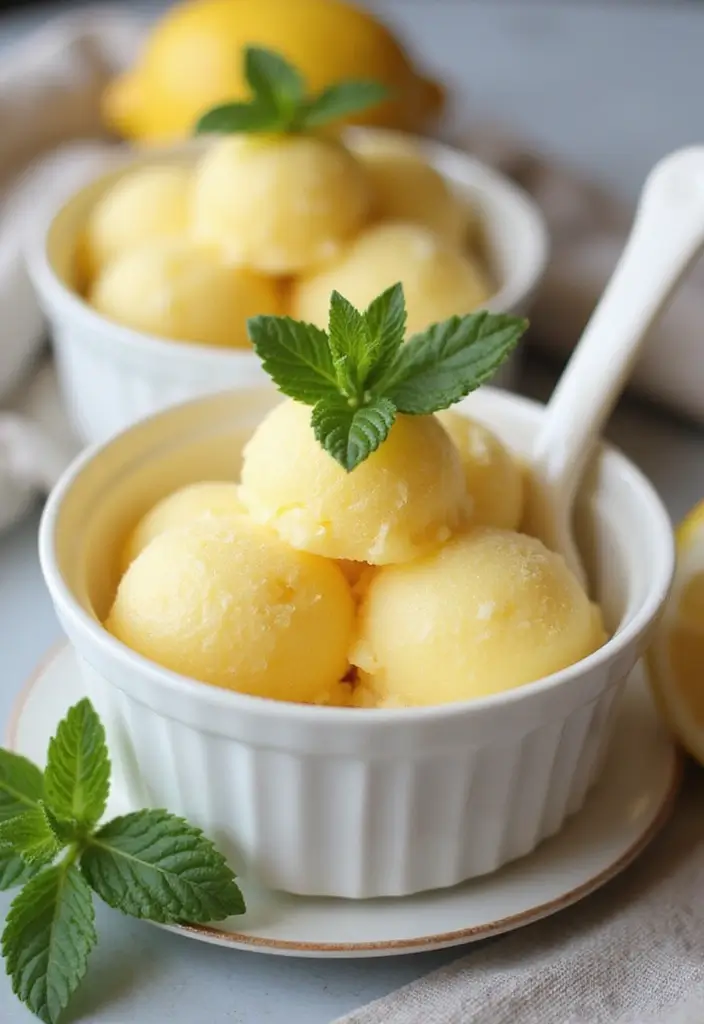 30+ Bridal Shower Food Ideas That’ll Wow Every Guest - 30. Lemon Sorbet