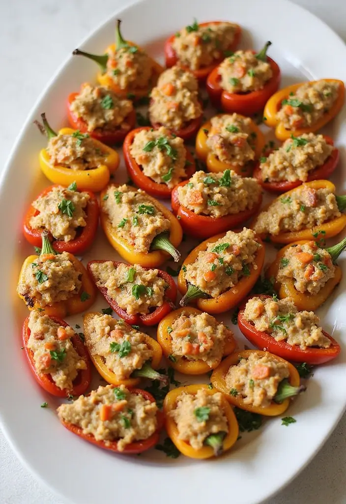 30+ Bridal Shower Food Ideas That’ll Wow Every Guest - 4. Stuffed Mini Peppers