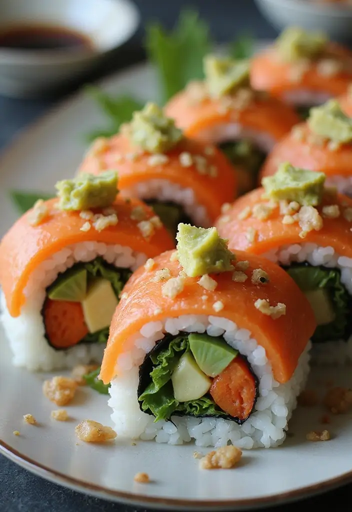 30+ Bridal Shower Food Ideas That’ll Wow Every Guest - 5. Vegan Sushi Rolls