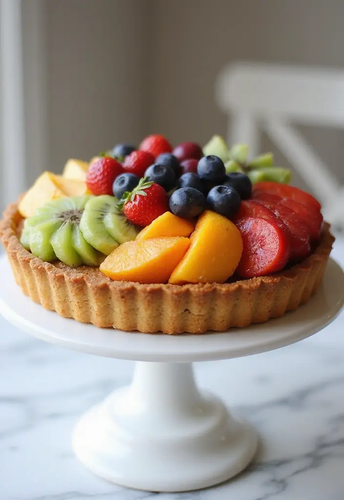 30+ Bridal Shower Food Ideas That’ll Wow Every Guest - 9. Vegan Fruit Tart