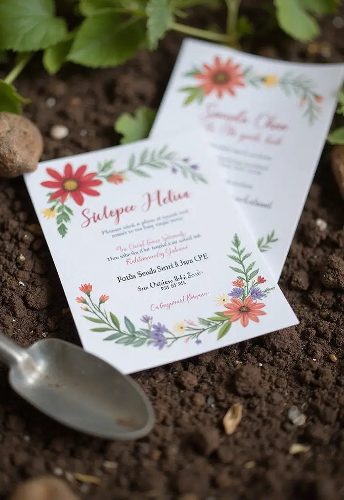 30 Bridal Shower Invitation Ideas That Set the Perfect Tone - 1. Plantable Invitations