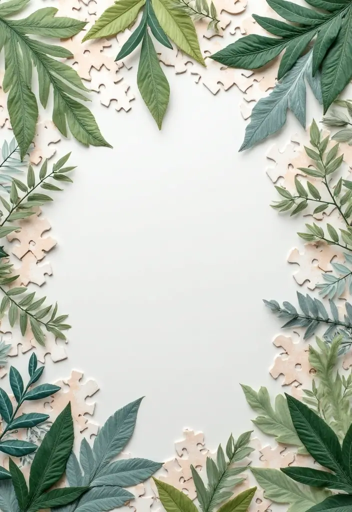 30 Bridal Shower Invitation Ideas That Set the Perfect Tone - 17. Nature-Themed Puzzle Invites