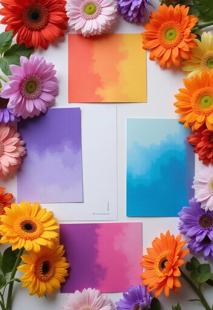 30 Bridal Shower Invitation Ideas That Set the Perfect Tone - 26. Ombre Colored Invites