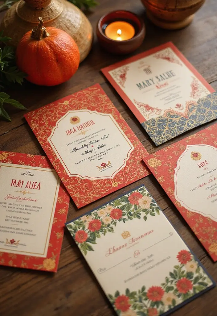 30 Bridal Shower Invitation Ideas That Set the Perfect Tone - 29. Cultural Heritage Invites