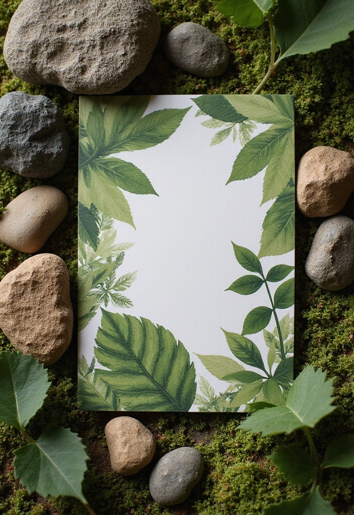 30 Bridal Shower Invitation Ideas That Set the Perfect Tone - 8. Leaf and Nature-Infused Invites