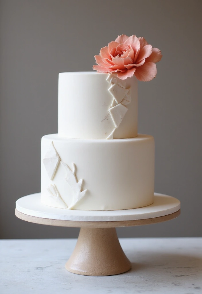 30 Couple Birthday Cake Ideas That Celebrate Love in Style - 10. Minimalist Modern Cake