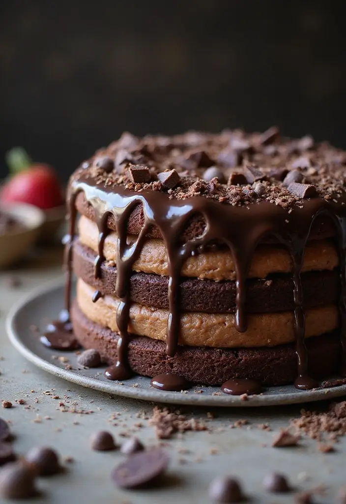 30 Couple Birthday Cake Ideas That Celebrate Love in Style - 11. Chocolate Lovers' Delight Cake