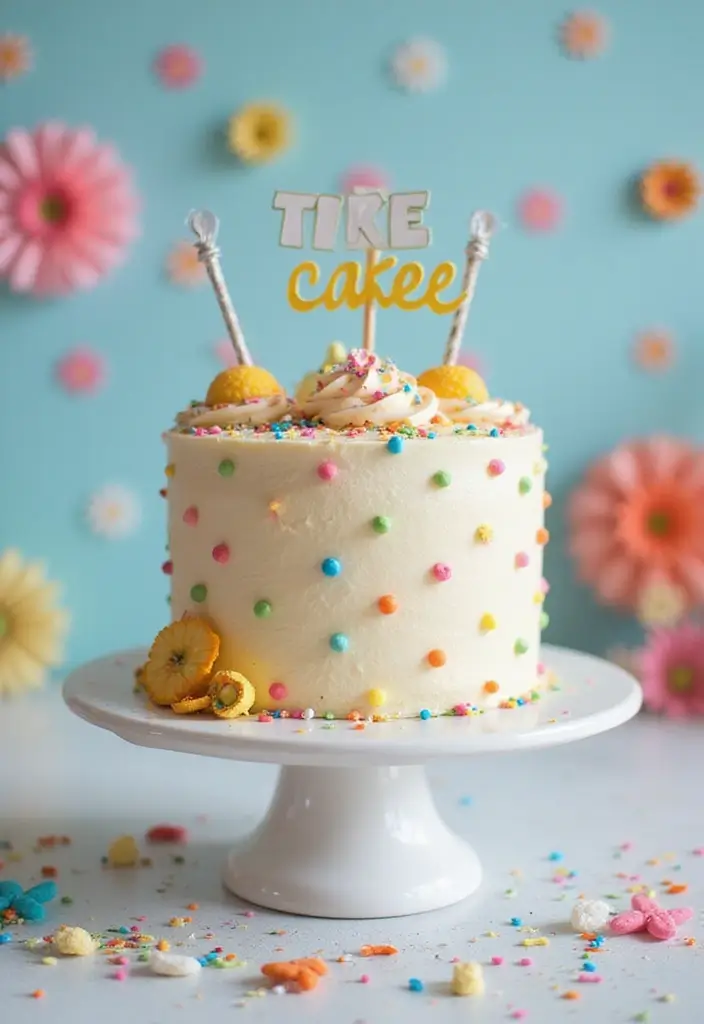 30 Couple Birthday Cake Ideas That Celebrate Love in Style - 15. Fun Polka Dot Cake