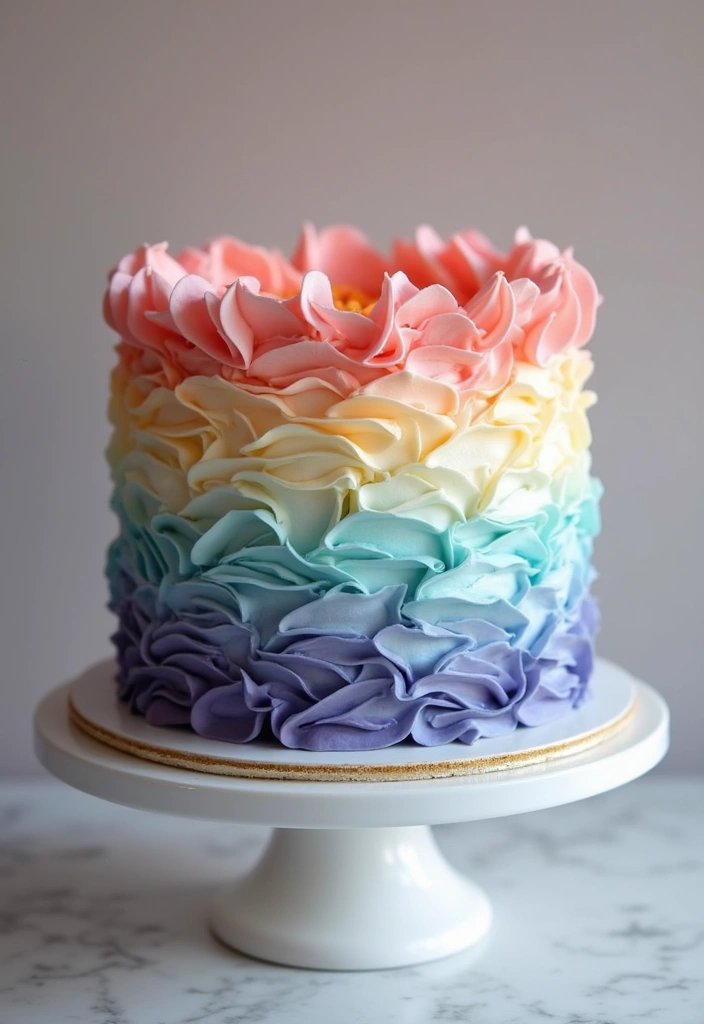 30 Couple Birthday Cake Ideas That Celebrate Love in Style - 16. Elegant Ombre Cake