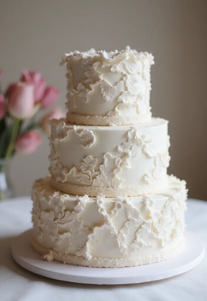 30 Couple Birthday Cake Ideas That Celebrate Love in Style - 18. Lace and Frills Cake