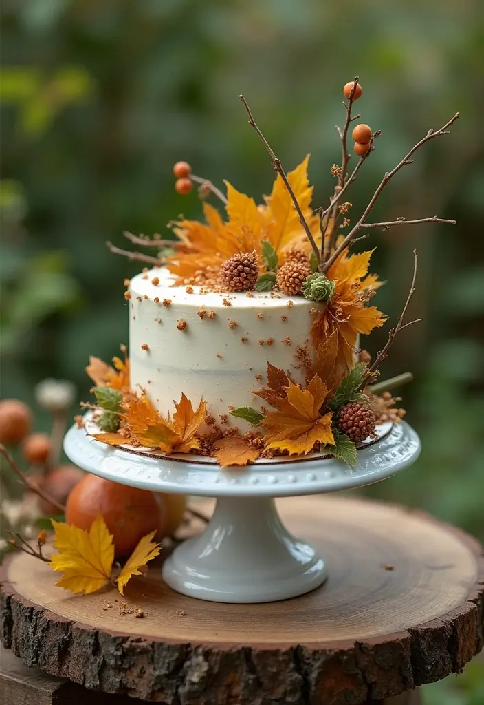 30 Couple Birthday Cake Ideas That Celebrate Love in Style - 19. Nature-Inspired Cake