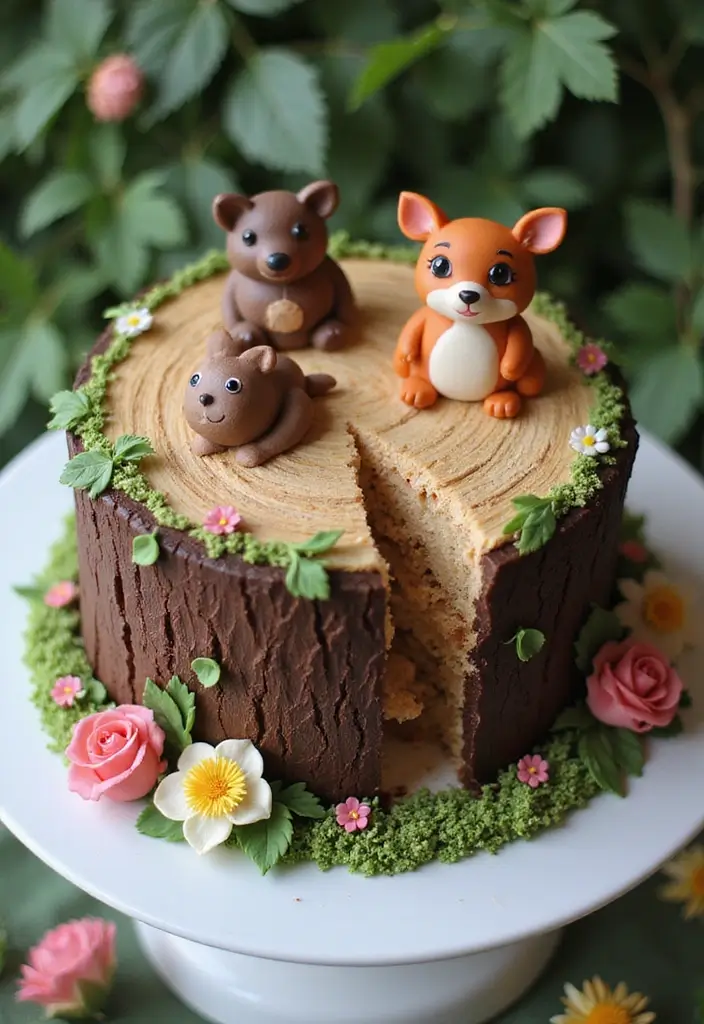 30 Couple Birthday Cake Ideas That Celebrate Love in Style - 2. Rustic Forest Cake