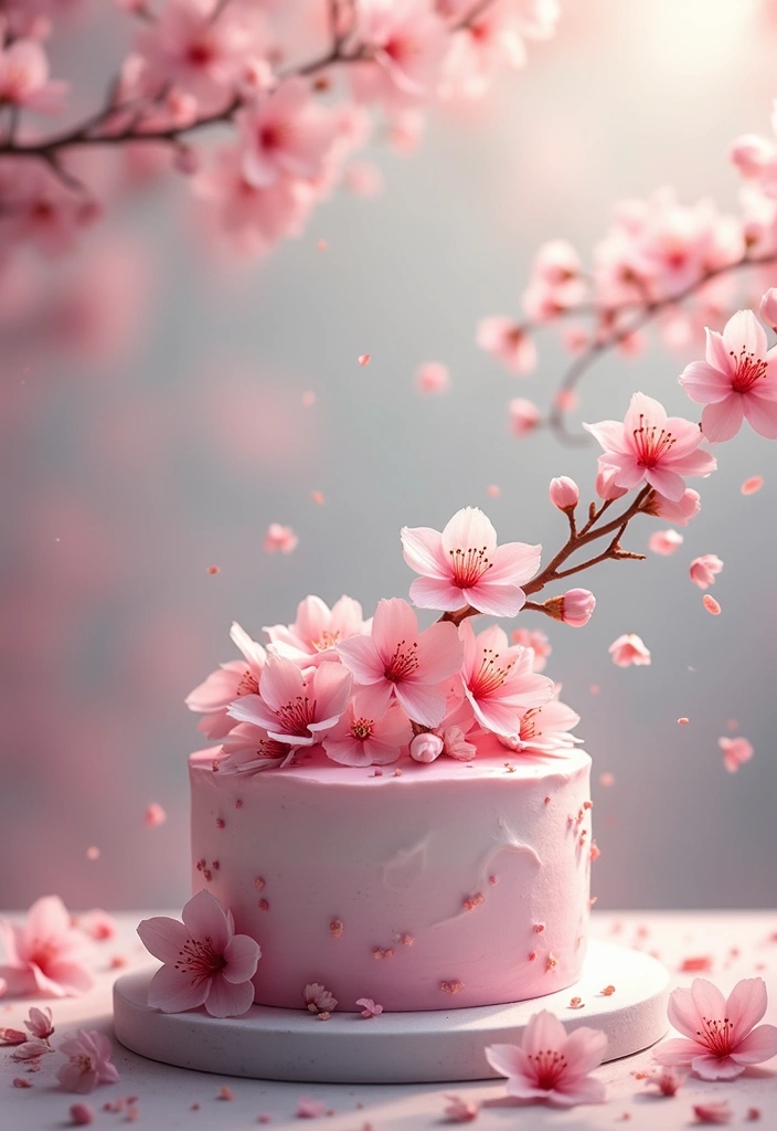 30 Couple Birthday Cake Ideas That Celebrate Love in Style - 23. Sweet Cherry Blossom Cake