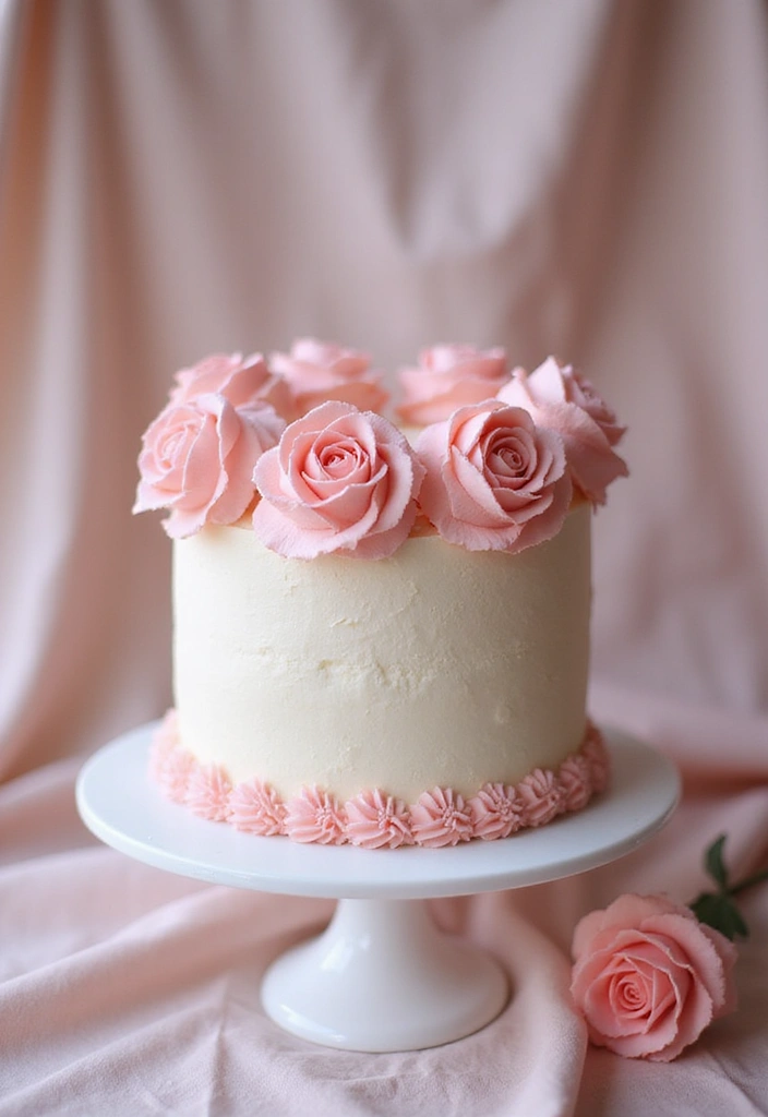 30 Couple Birthday Cake Ideas That Celebrate Love in Style - 4. Vintage Rose Cake