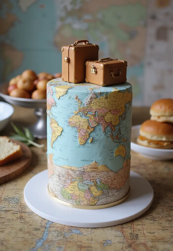 30 Couple Birthday Cake Ideas That Celebrate Love in Style - 5. Adventure Awaits Cake