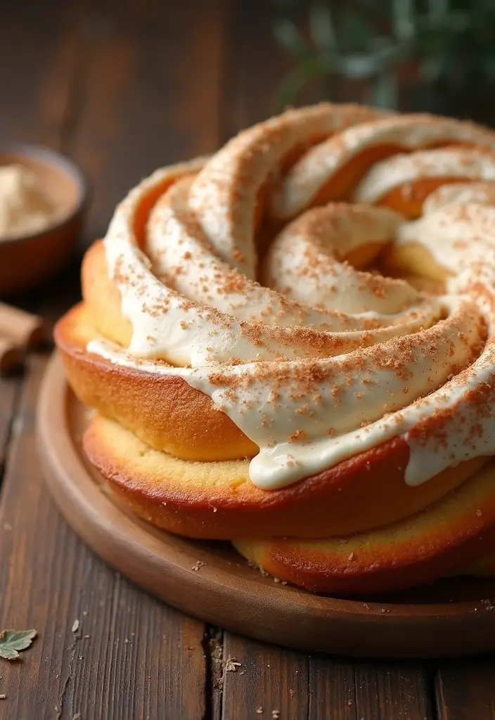 30 Cowboy Cake Ideas for a Western-Inspired Celebration - 14. Twisted Cinnamon Roll Cake