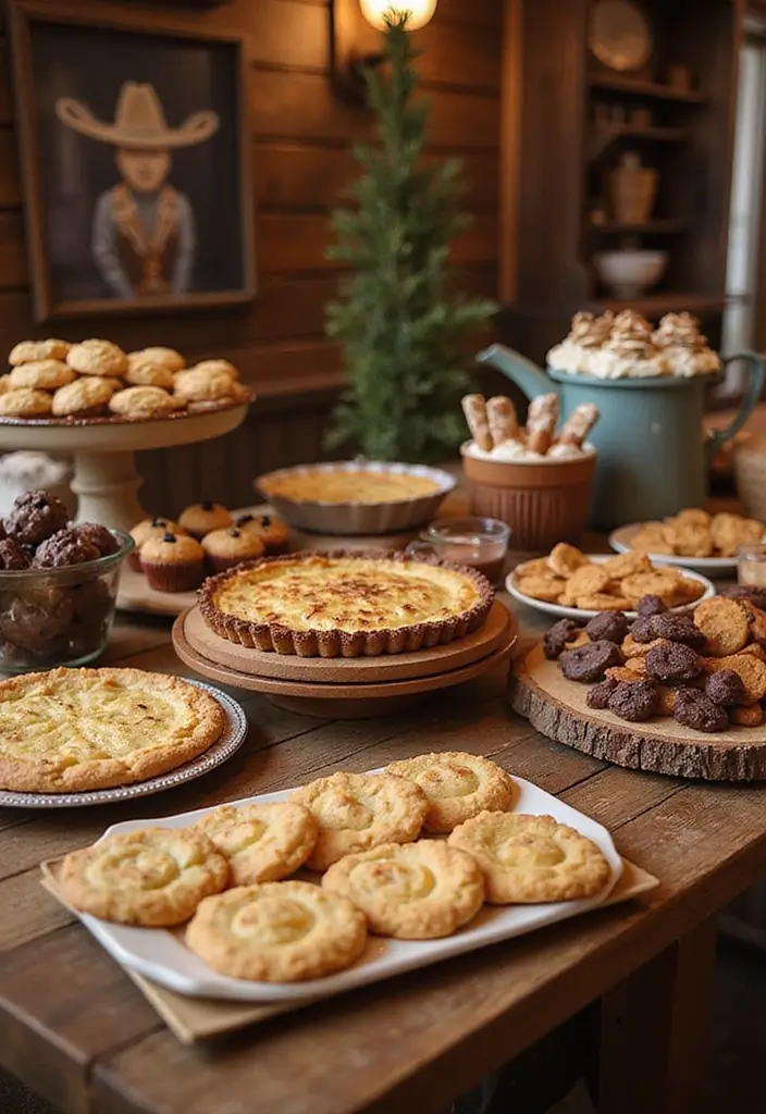 30 Cowboy Cake Ideas for a Western-Inspired Celebration - 20. Cowboy Themed Dessert Bar
