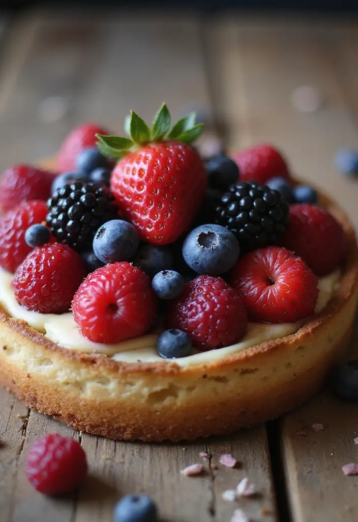 30 Cowboy Cake Ideas for a Western-Inspired Celebration - 24. Rustic Berry Tart Cake