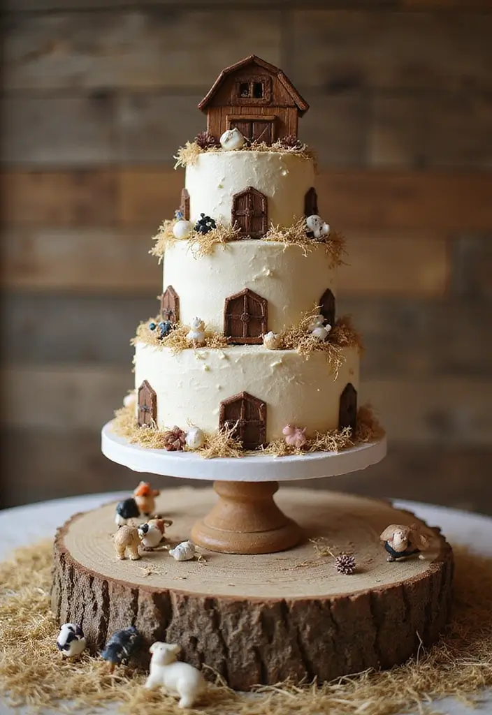 30 Cowboy Cake Ideas for a Western-Inspired Celebration - 3. Western Barn Cake