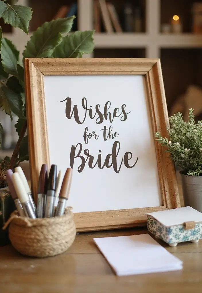 30 Creative Bridal Shower Sign Ideas That Add a Perfect Touch 67 30 Creative Bridal Shower Sign Ideas That Add a Perfect Touch - 13. Wishes for the Bride Sign