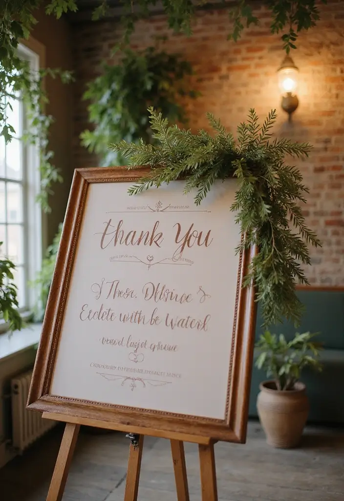 30 Creative Bridal Shower Sign Ideas That Add a Perfect Touch 74 30 Creative Bridal Shower Sign Ideas That Add a Perfect Touch - 14. Thank You Sign