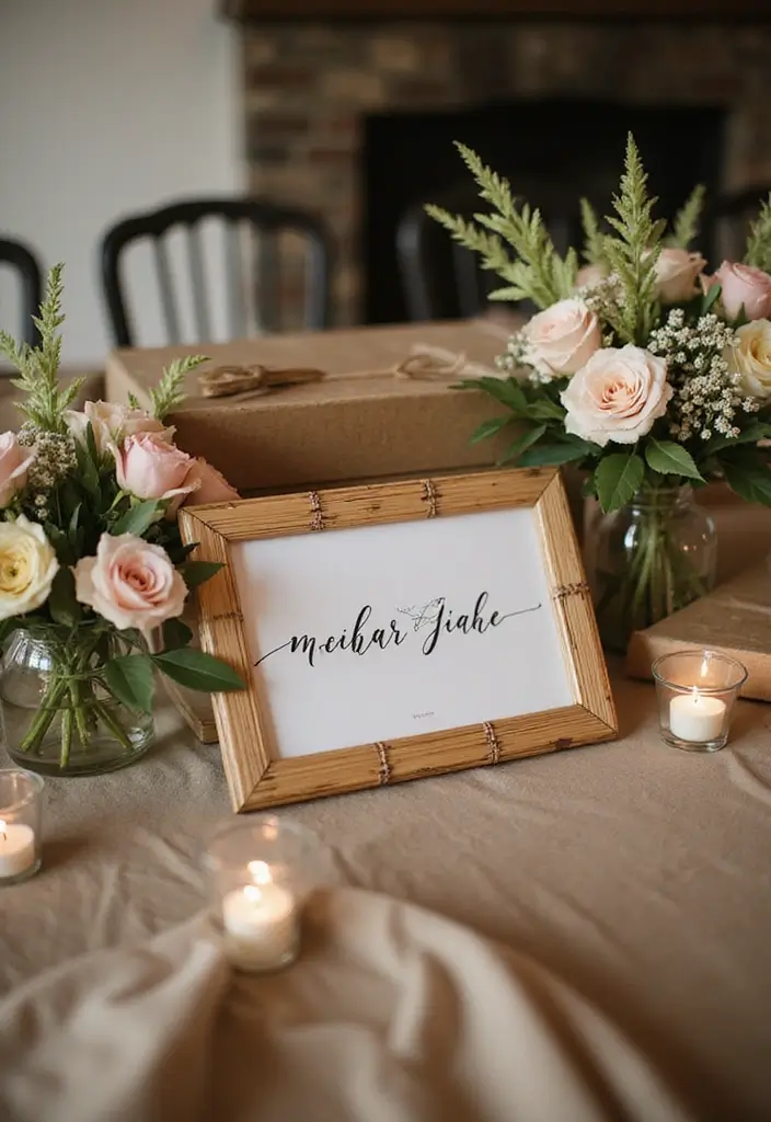 30 Creative Bridal Shower Sign Ideas That Add a Perfect Touch 15 30 Creative Bridal Shower Sign Ideas That Add a Perfect Touch - 3. Personalized Gift Table Sign