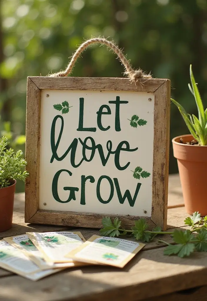30 Creative Bridal Shower Sign Ideas That Add a Perfect Touch 180 30 Creative Bridal Shower Sign Ideas That Add a Perfect Touch - 30. ‘Let Love Grow’ Sign