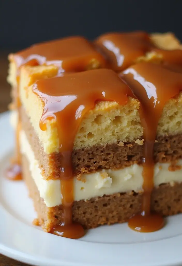 30 Elegant 50th Anniversary Cake Ideas for a Golden Celebration - 10. Caramel Drizzle Cake