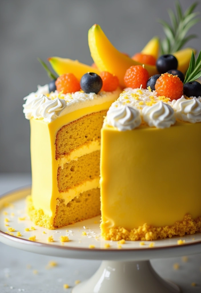 30 Elegant 50th Anniversary Cake Ideas for a Golden Celebration - 23. Golden Milk Cake