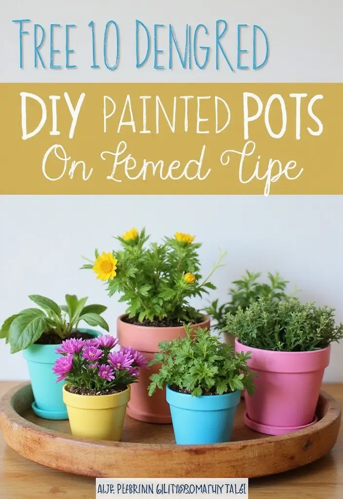 30 Elegant Bridal Shower Centerpiece Ideas That’ll Impress Guests 82 30 Elegant Bridal Shower Centerpiece Ideas That’ll Impress Guests - 14. DIY Painted Pots