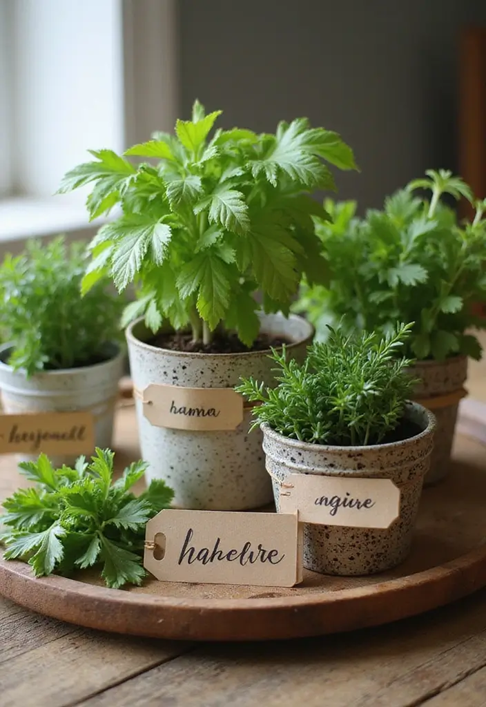 30 Elegant Bridal Shower Centerpiece Ideas That’ll Impress Guests 20 30 Elegant Bridal Shower Centerpiece Ideas That’ll Impress Guests - 4. Potted Herb Centerpieces