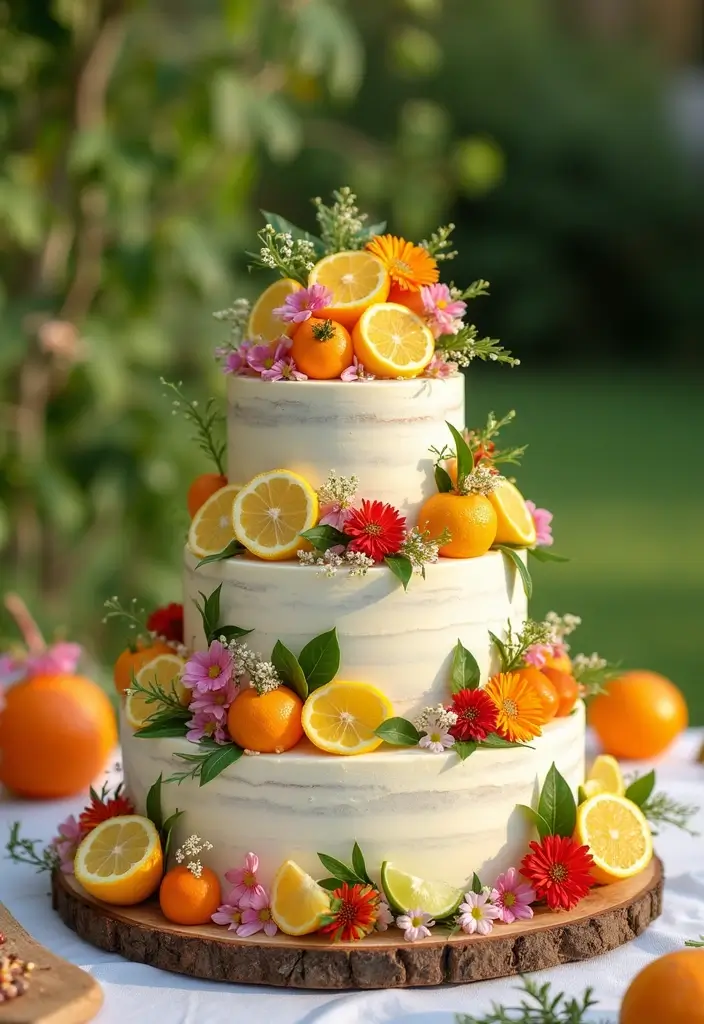 30 Floral Cake Ideas Blooming with Beauty and Elegance 78 30 Floral Cake Ideas Blooming with Beauty and Elegance - 12. Sweet Citrus Surprise