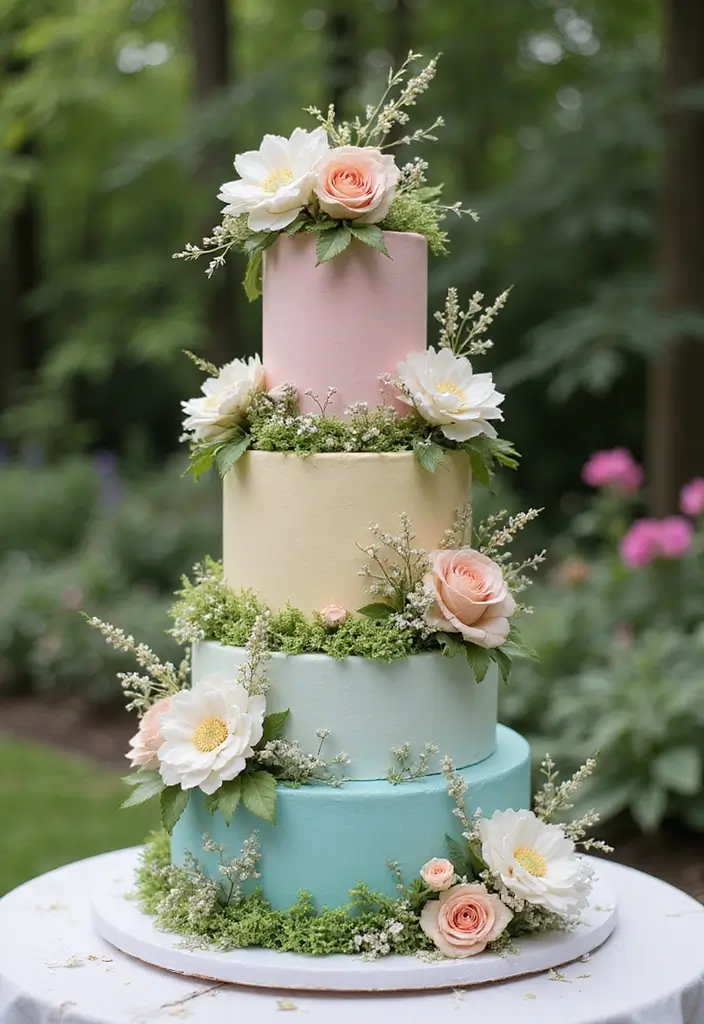 30 Floral Cake Ideas Blooming with Beauty and Elegance 81 30 Floral Cake Ideas Blooming with Beauty and Elegance - 13. Enchanted Garden Vibe