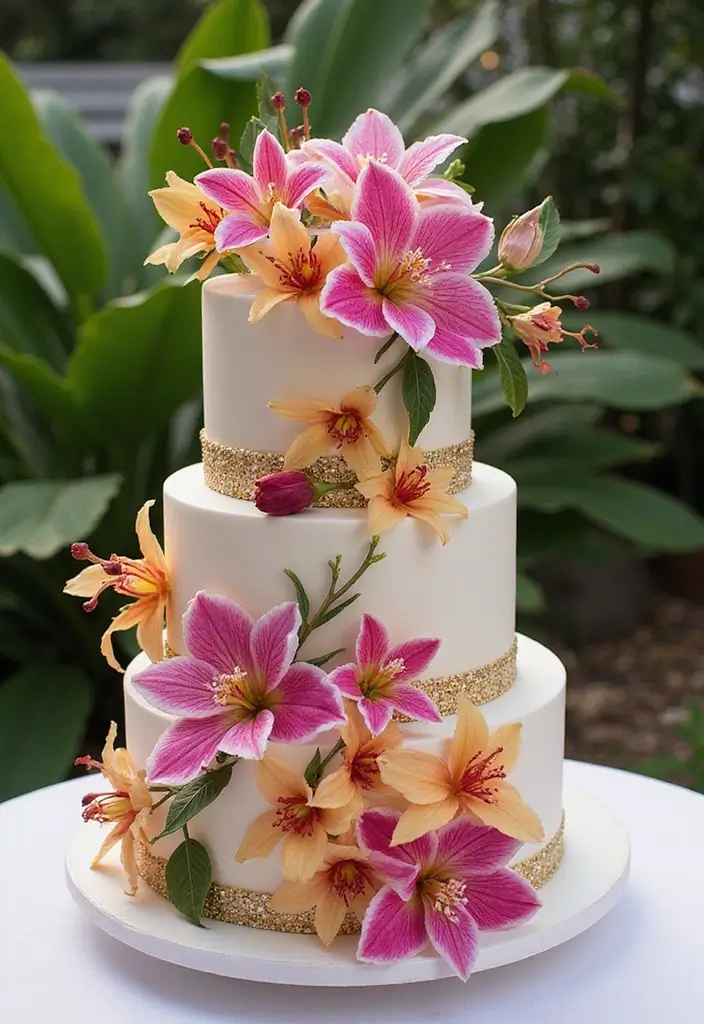 30 Floral Cake Ideas Blooming with Beauty and Elegance 134 30 Floral Cake Ideas Blooming with Beauty and Elegance - 22. Ethereal Orchid Layered Cake